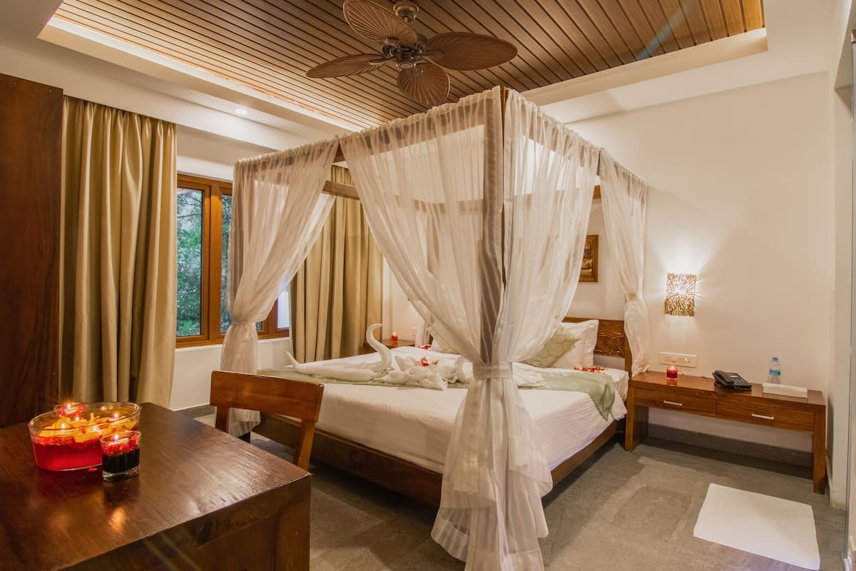 Sábanas de algodón egipcio, ropa de cama de alta calidad y minibar