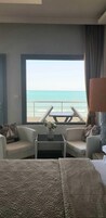 Quarto casal luxo, sacada, vista para o mar (Karayel) | Frigobar, escrivaninha, quartos à prova de som