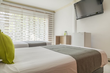 Hypo-allergenic bedding, memory foam beds, minibar