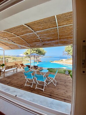 Luxury Villa, Private Pool,  Panoramic Sea View | View from room - Sunny Place Resort (Ermionida)