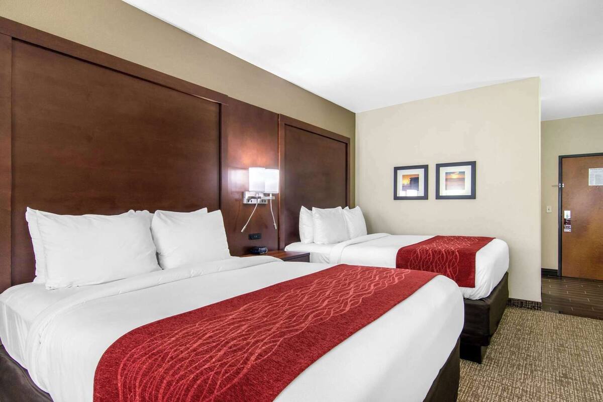 Premium bedding, desk, bed sheets
