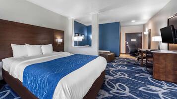 Suite, 1 King Bed, Non Smoking | Premium bedding, in-room safe, iron/ironing board, free cots/infant beds