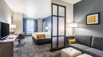 Suite, 1 King Bed with Sofa bed, Accessible, Non Smoking | Premium bedding, pillowtop beds, in-room safe, desk