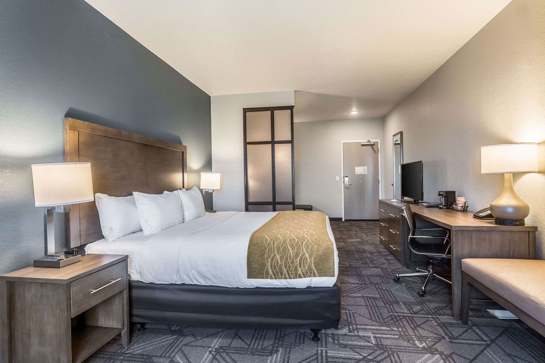 Premium bedding, pillowtop beds, in-room safe, desk