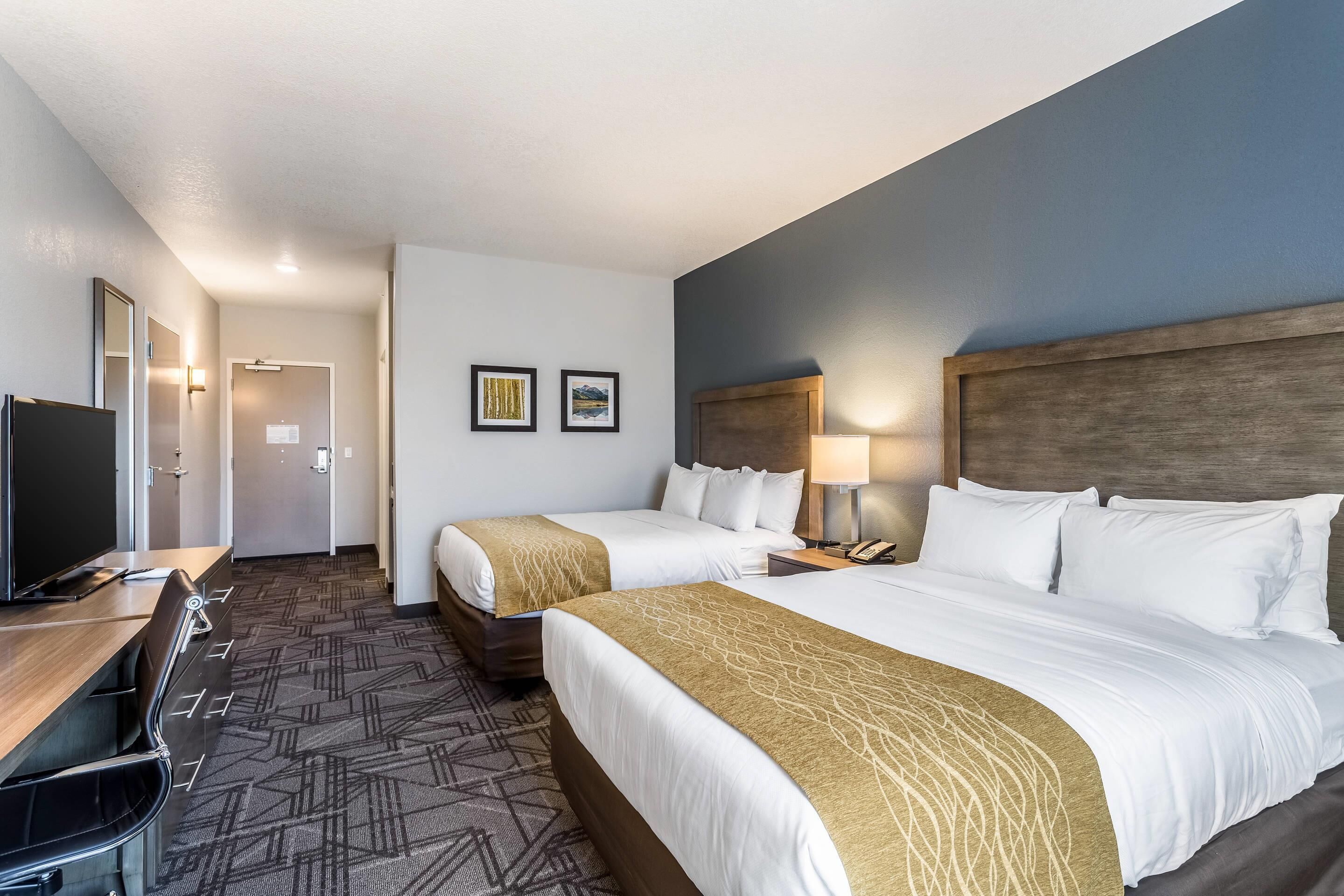 Premium bedding, pillow-top beds, in-room safe, desk