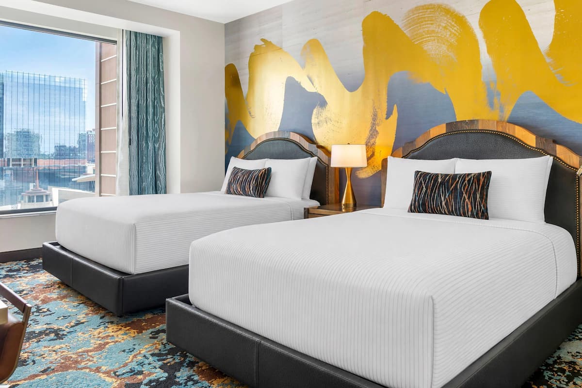 Egyptian cotton sheets, premium bedding, pillow-top beds, in-room safe