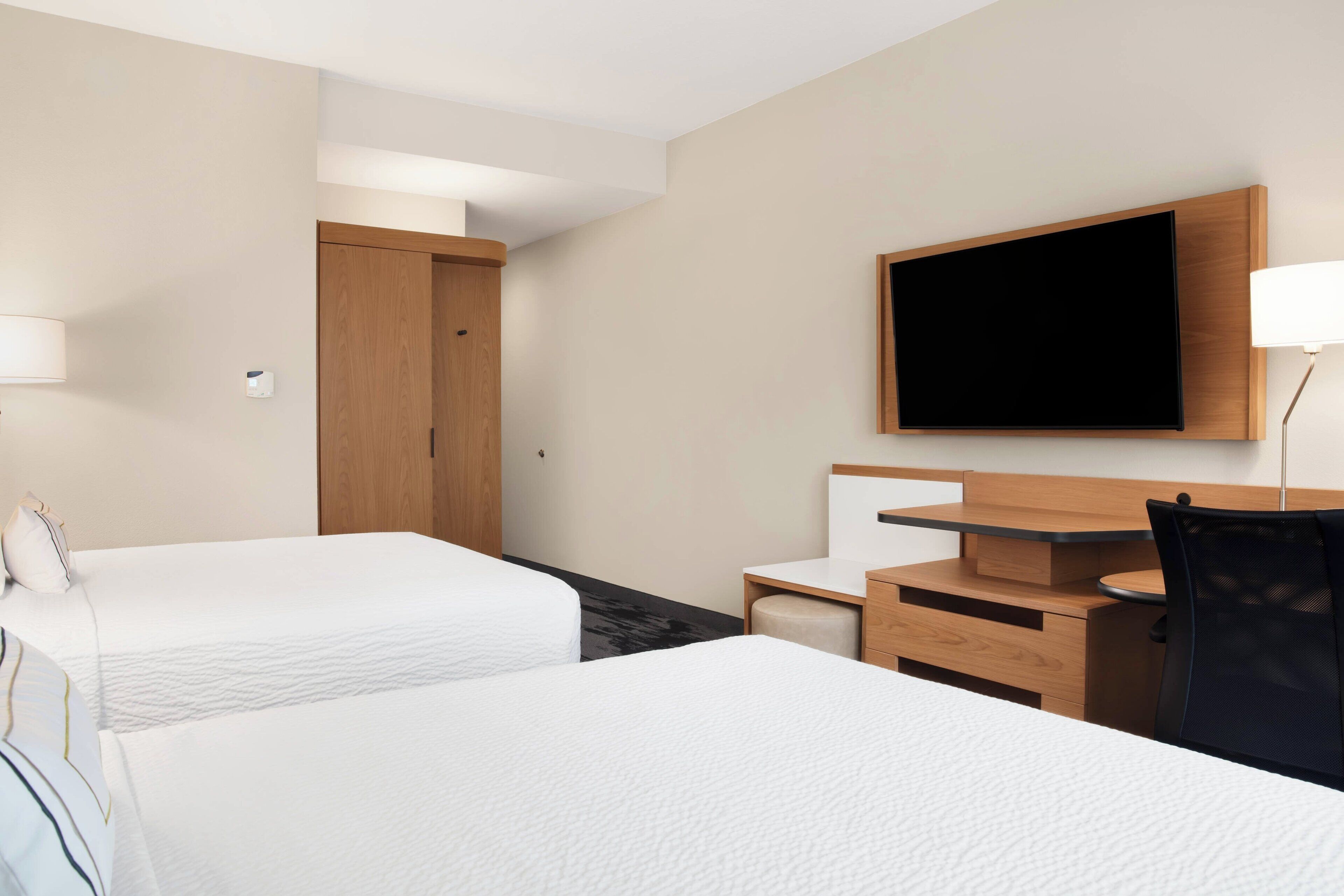 1 bedroom, desk, laptop workspace, iron/ironing board