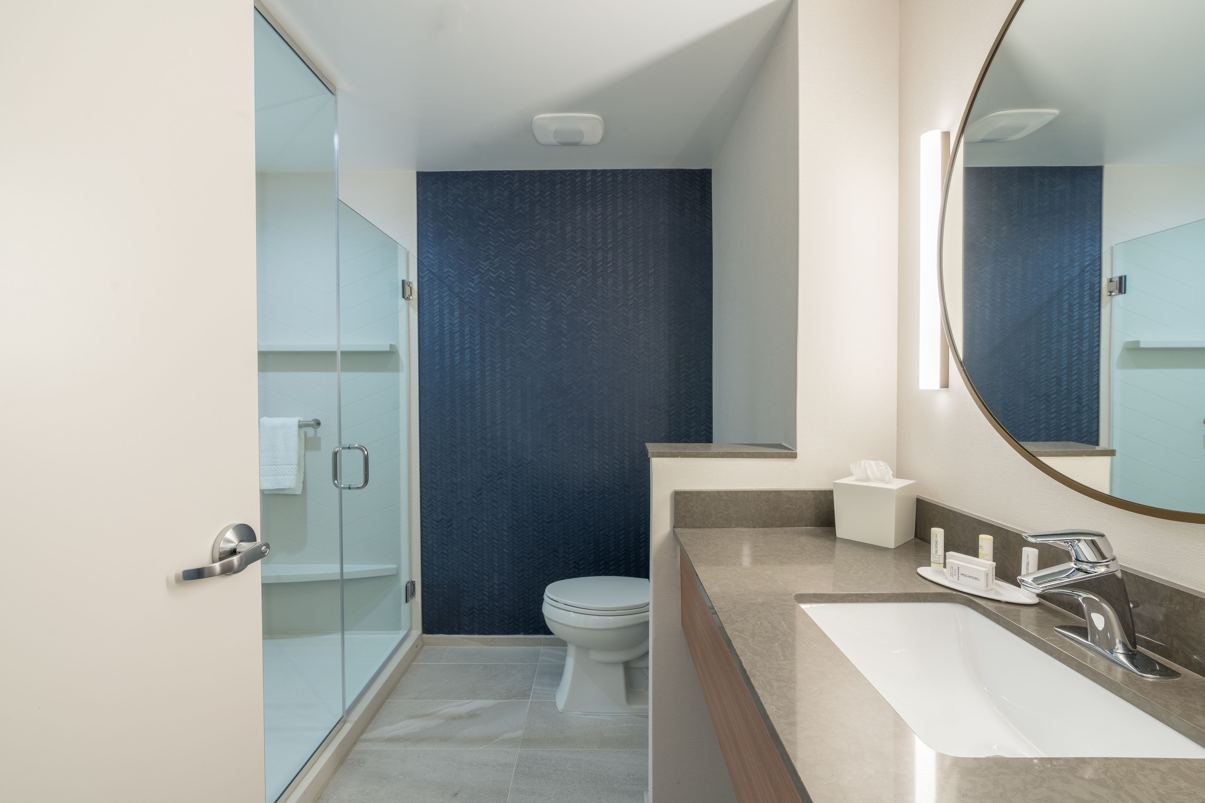 free toiletries, hair dryer, towels, soap