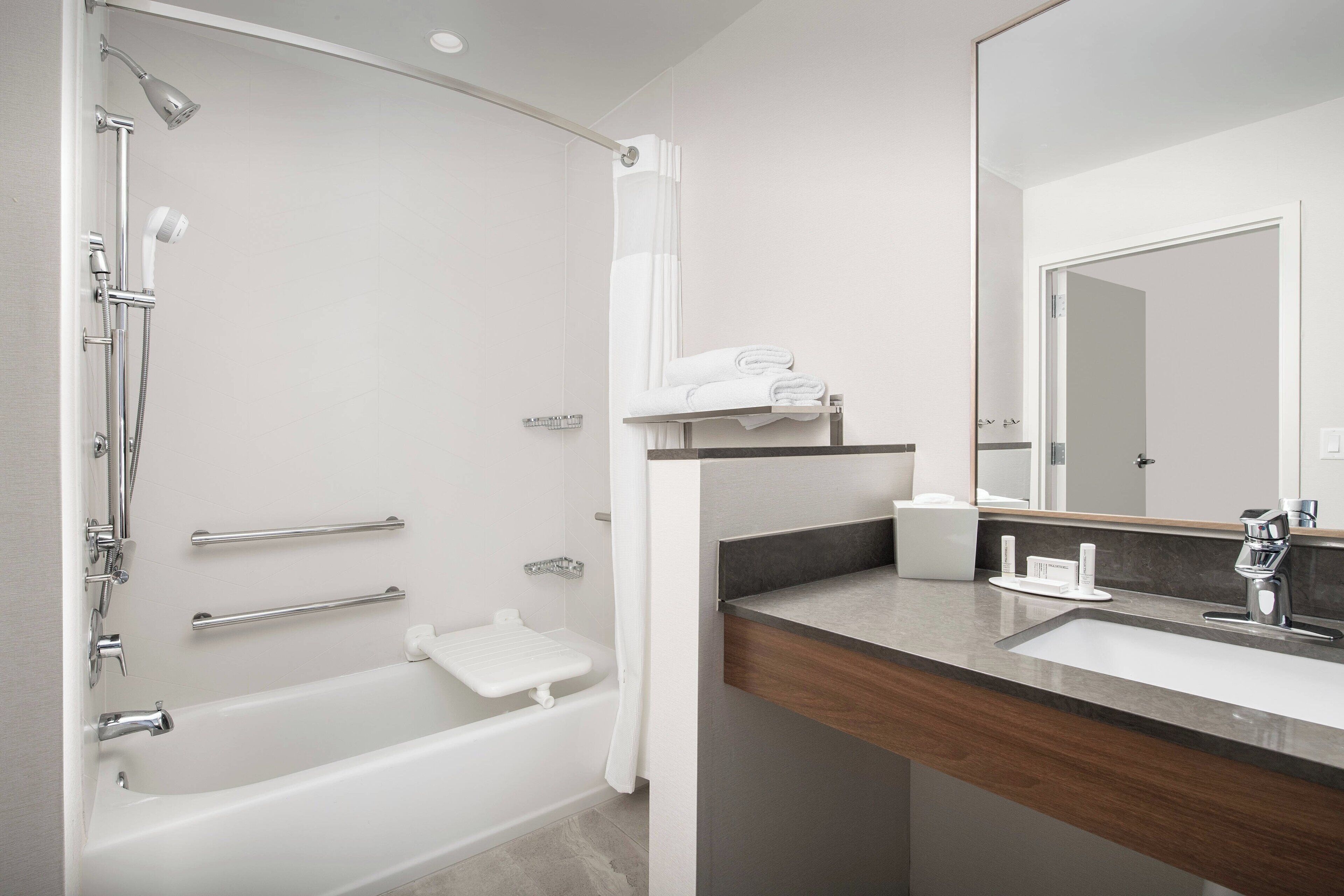 free toiletries, hair dryer, towels, soap