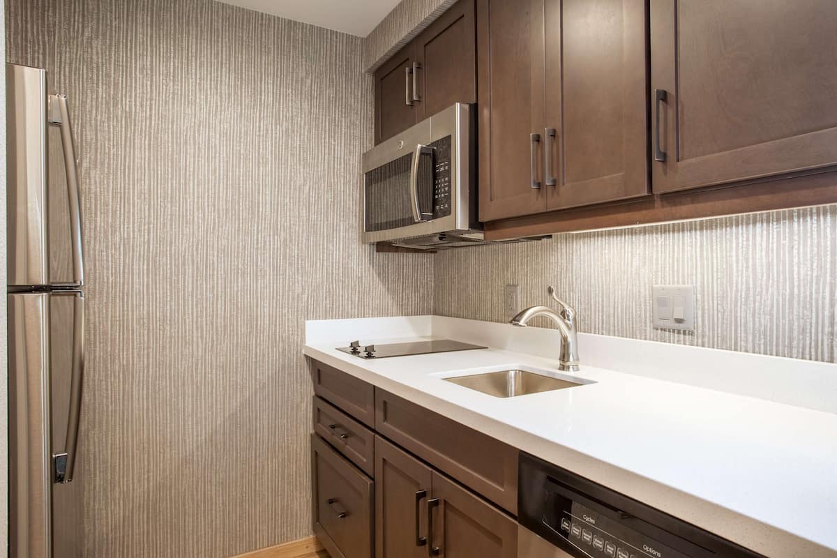 Fridge, microwave, stovetop, dishwasher