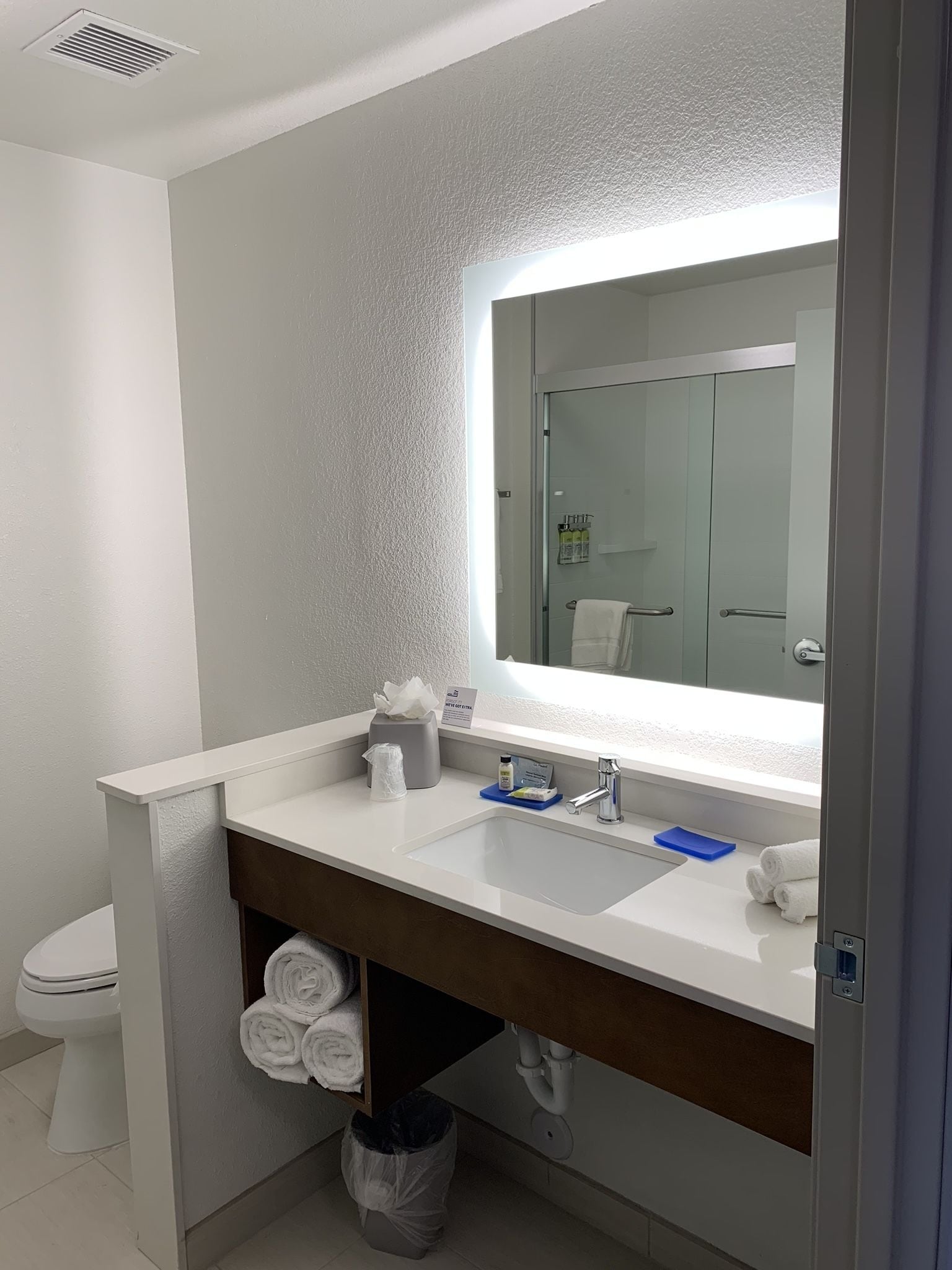 free toiletries, hair dryer, towels, soap