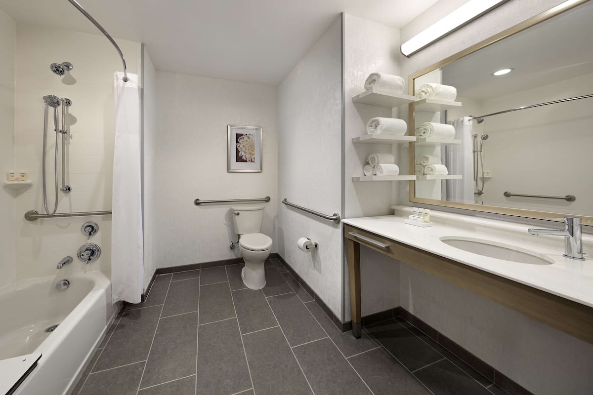 free toiletries, hair dryer, towels, soap