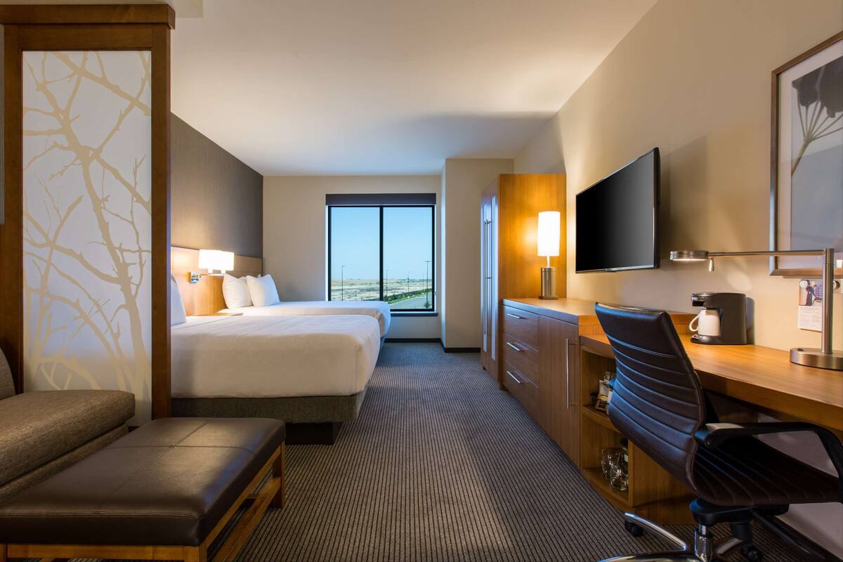 desk, blackout curtains, iron/ironing board, free cots/infant beds