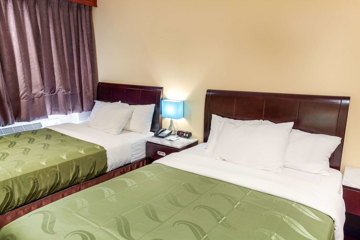 Standard Room, 2 Double Beds, Non Smoking | WiFi (free), bed sheets
