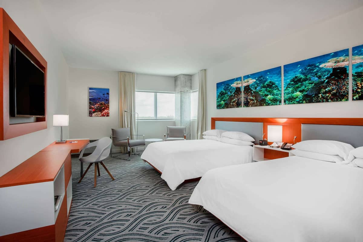 Egyptian cotton sheets, premium bedding, down comforters, in-room safe
