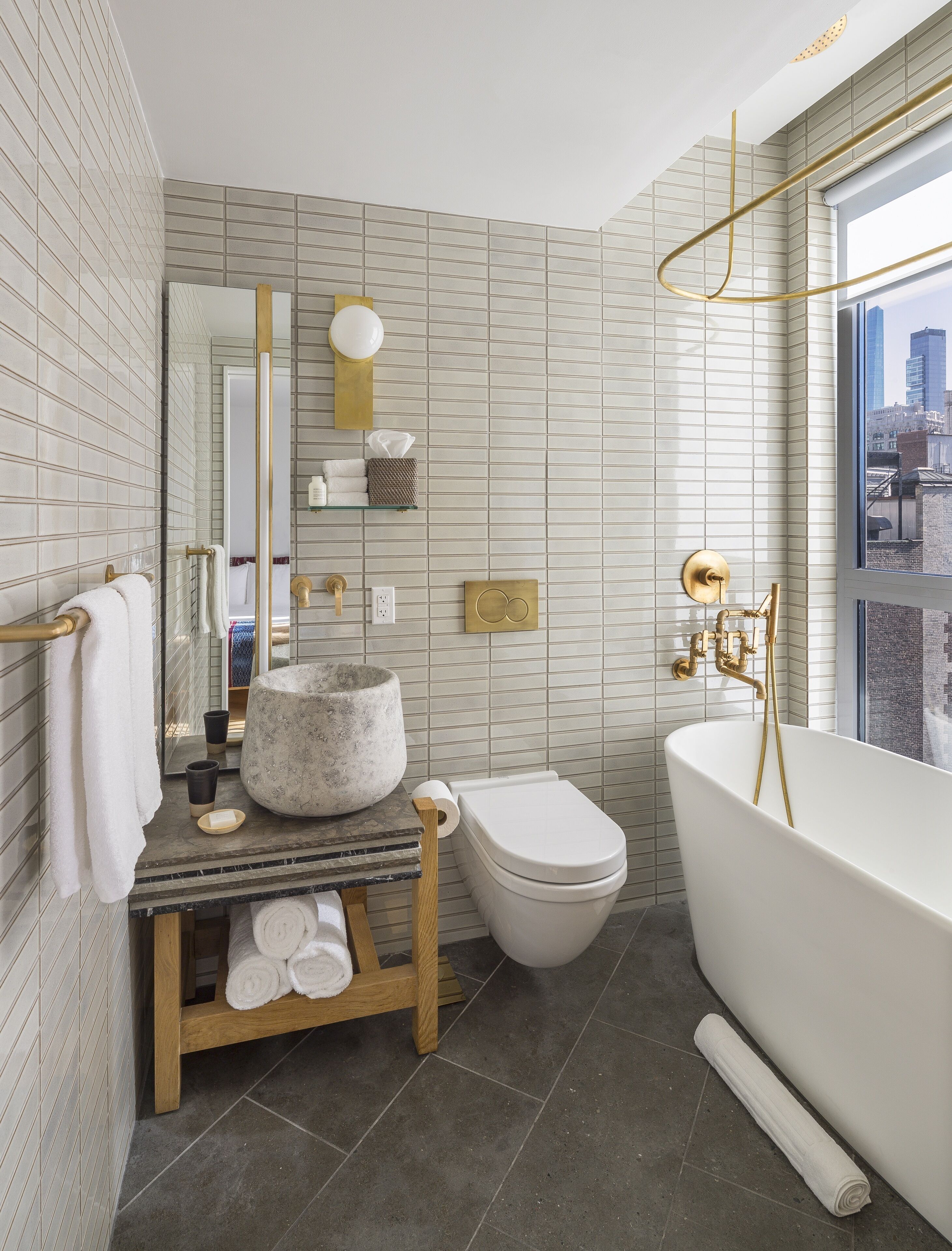 Executive-Suite, Badewanne, Stadtblick | Badezimmer
