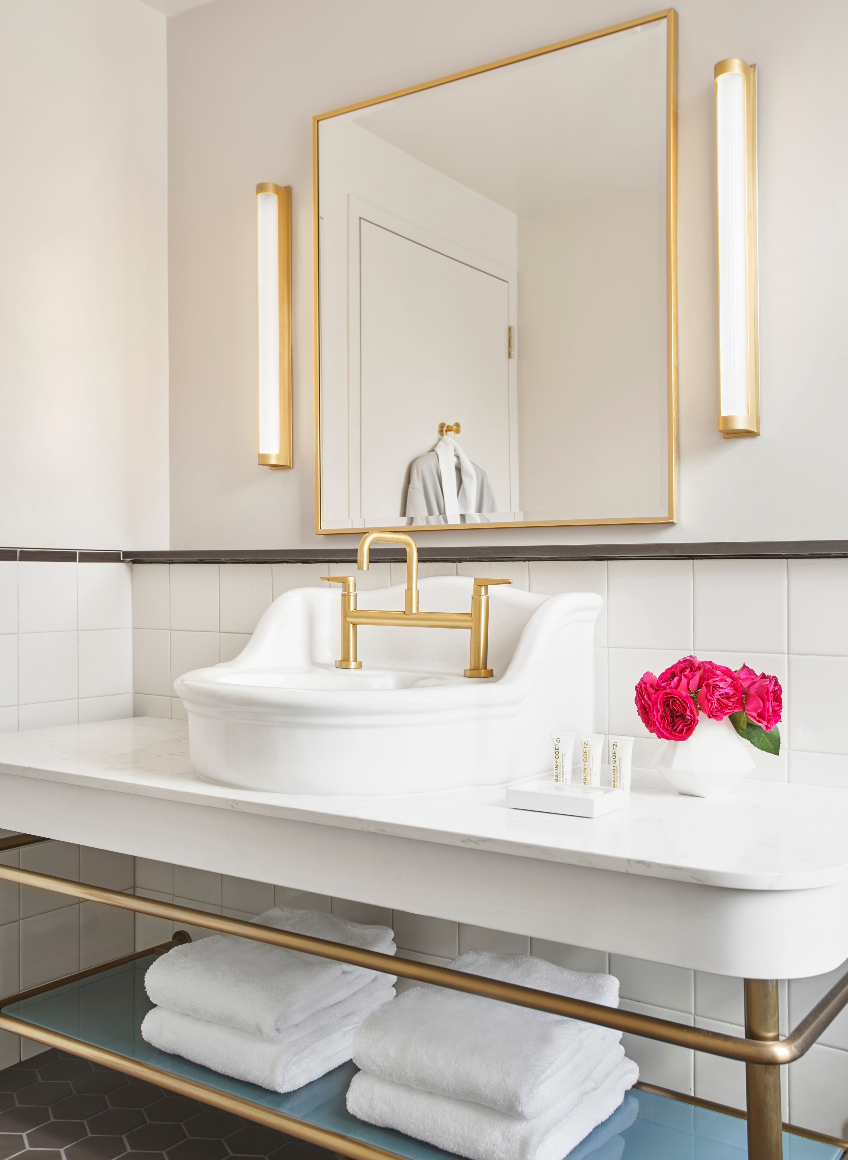 eco-friendly toiletries, hair dryer, bathrobes, towels