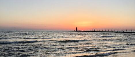 Sun-loungers, beach towels