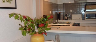 <- DIREKT på denne STRAND, lyst; SEVISNING. T2 ***** 42m2 + TERRACE + WIFI garage