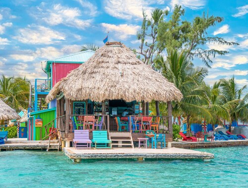 The Pink Seahorse Cabana at King Lewey's Island Resort, Placencia Cayes, Belize