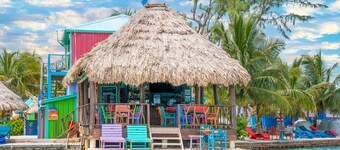 The Pink Seahorse Cabana at King Lewey's Island Resort, Placencia Cayes, Belize