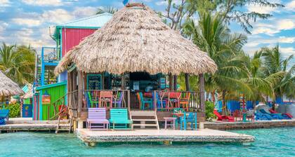 The Pink Seahorse Cabana at King Lewey's Island Resort, Placencia Cayes, Belize