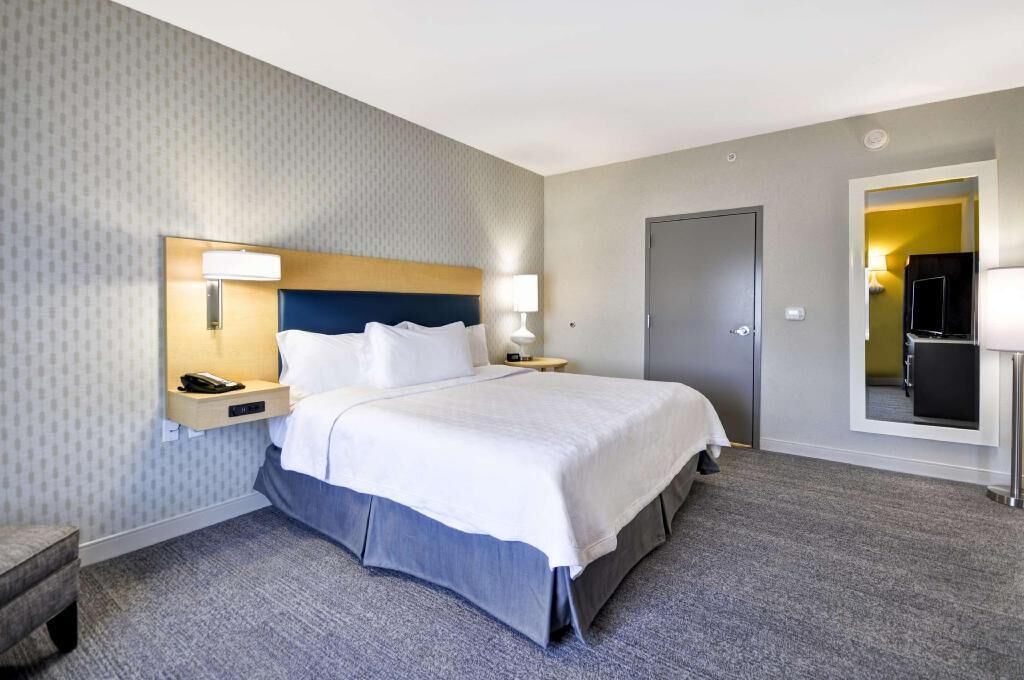 Egyptian cotton sheets, premium bedding, desk, laptop workspace