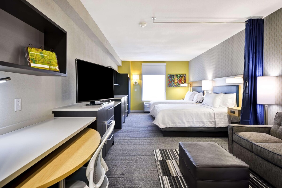 Egyptian cotton sheets, premium bedding, desk, laptop workspace