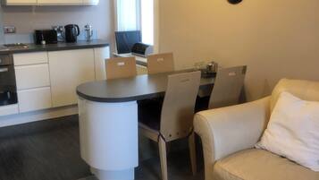 TV, DVD player, books