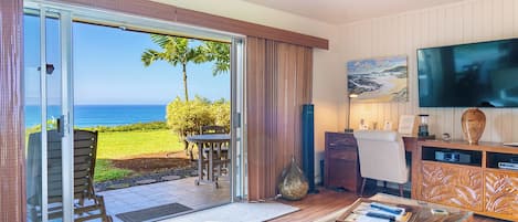 Een smart-tv, een dvd-speler en boeken