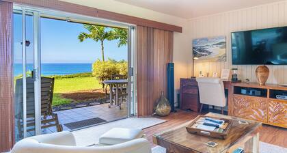 Ground Floor Condo with Ocean and Mount Makana Views with A/C