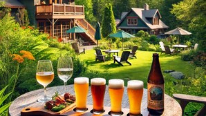 Outdoor dining - Lily Pad North at Loon Lake near Gore Mountain (Chestertown)