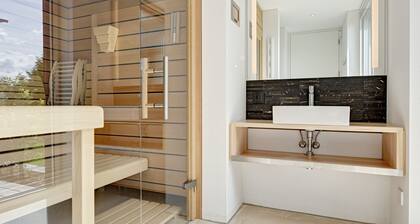 Architect's house 5 **** with climate sauna, fireplace + view