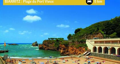 LE DUPLEX DE CHIBERTA*** (Anglet), proche des plages + Golf, Surf, Thalasso, VTT