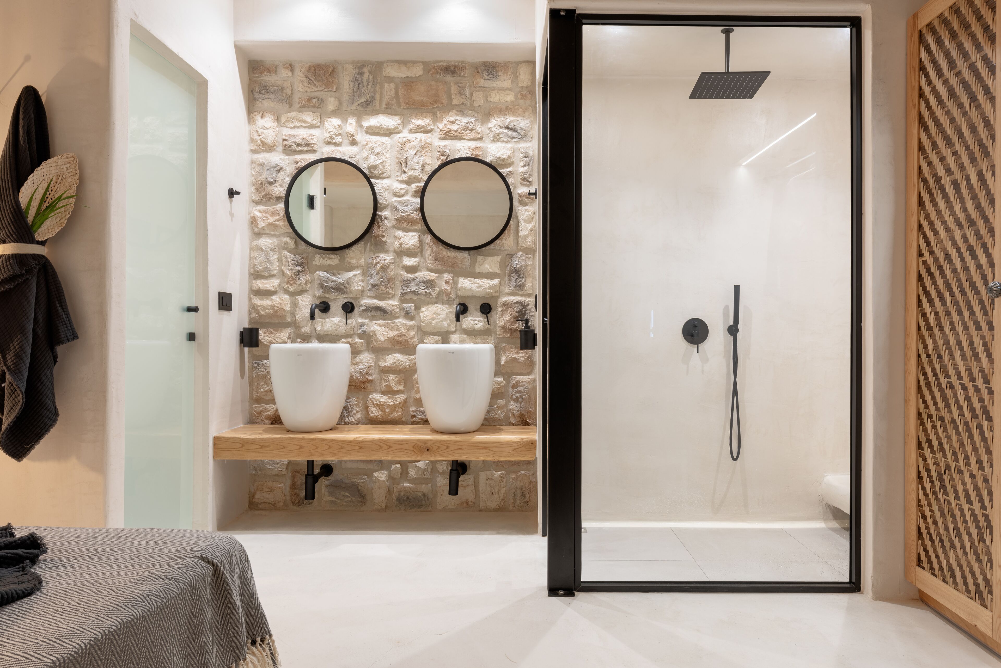 exclusive studio suite | bathroom | shower, free toiletries, hair dryer, soap