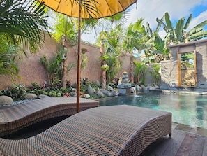 Luxury Villa, 1 Bedroom, Pool View | Living area