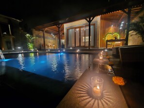 Luxury Villa, 1 Bedroom, Pool View | Living area