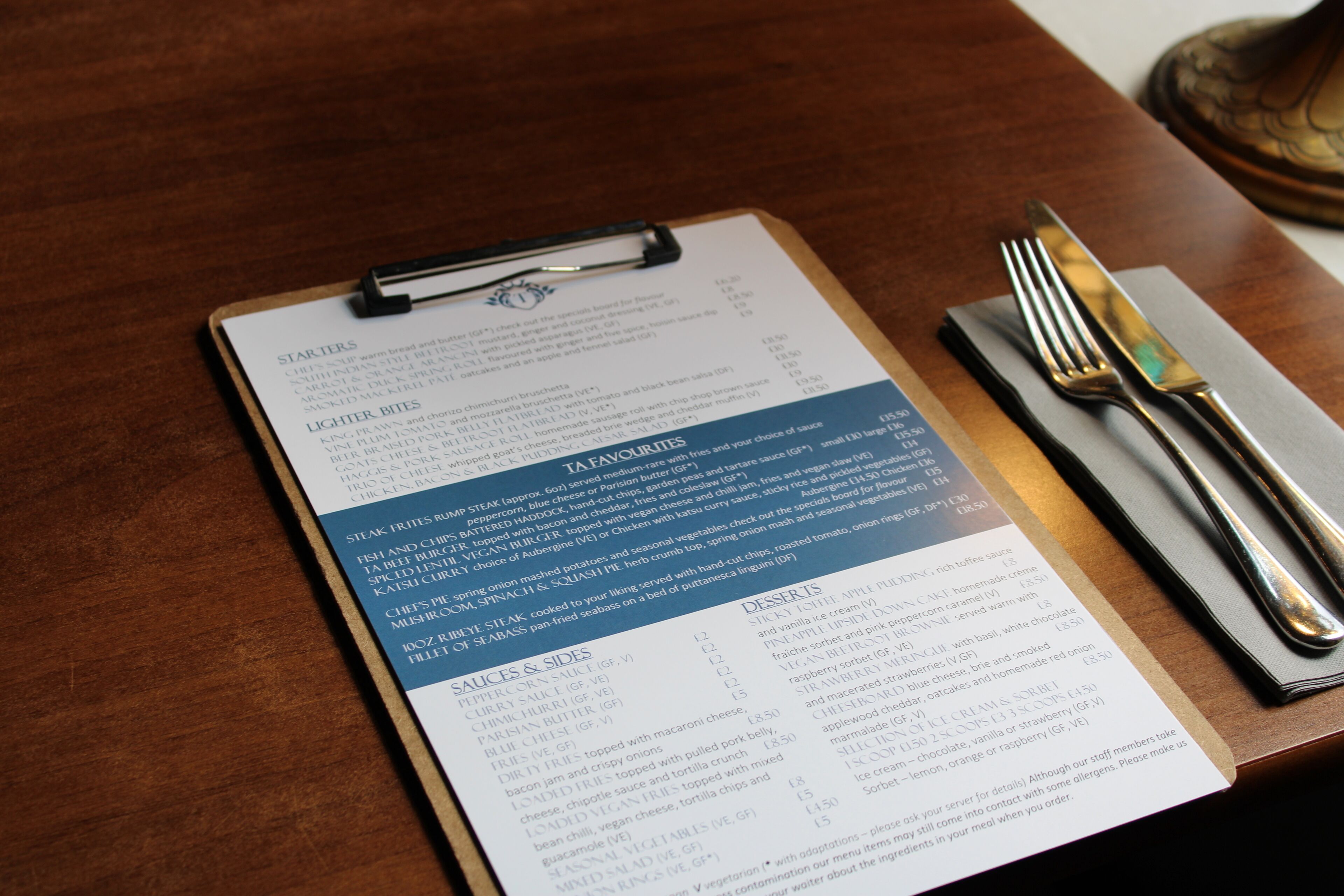 lunch and dinner served