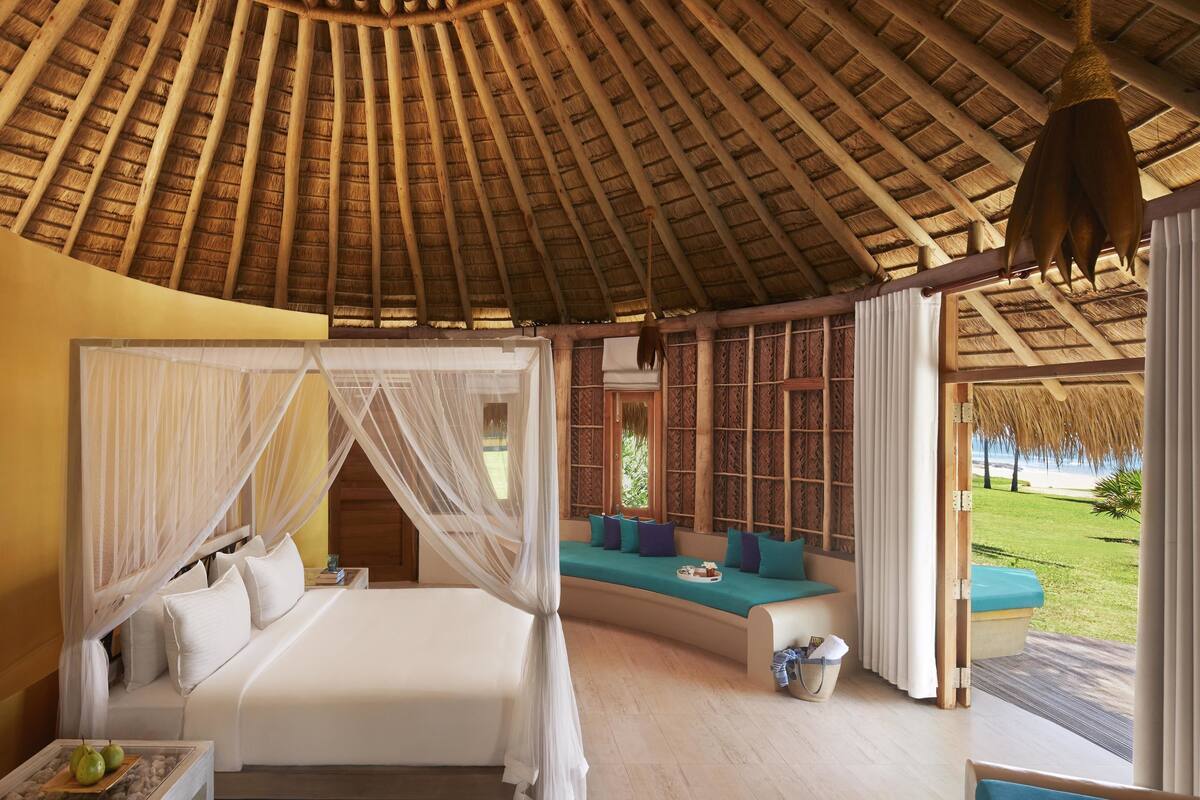 luxury cabin, 1 double bed, sea view | premium bedding, in-room safe, blackout curtains, iron/ironing board