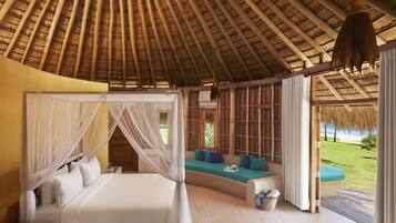 Luxury Cabin, 1 Double Bed, Sea View | Premium bedding, in-room safe, blackout drapes, iron/ironing board