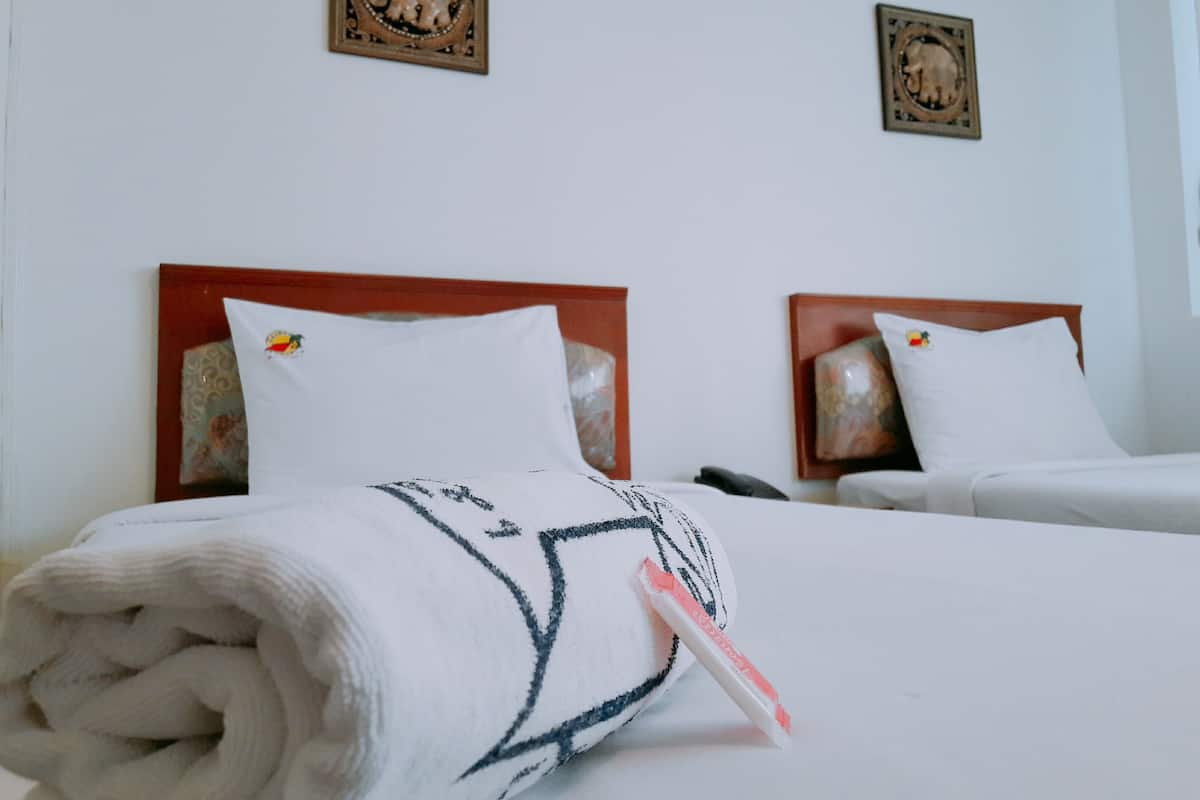 Studio Superior, 2 Tempat Tidur Twin, Bebas Asap Rokok, pemandangan kota | Meja kerja, ruang kerja ramah laptop, Wi-Fi gratis, dan seprai linen