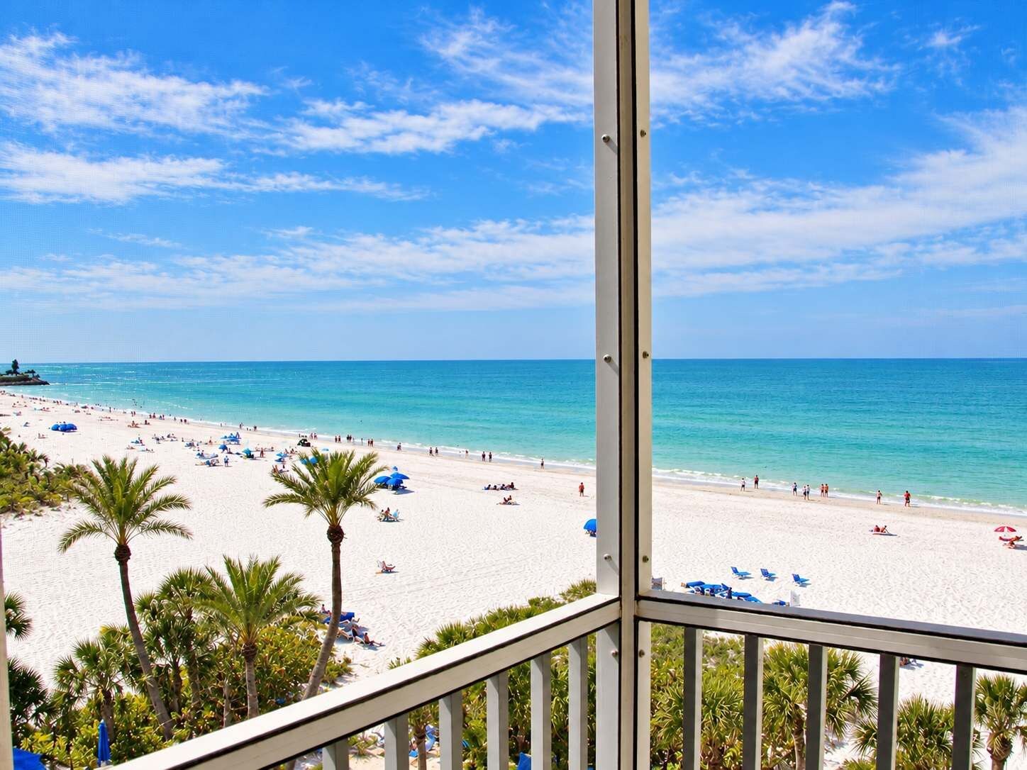 The View: Looking down to the South end of Siesta Key's Crescent Beach.