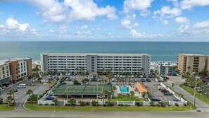Surf Dueller hotel offers stunning ocean views from its spacious balconies, perfect for taking in the surrounding scenery.