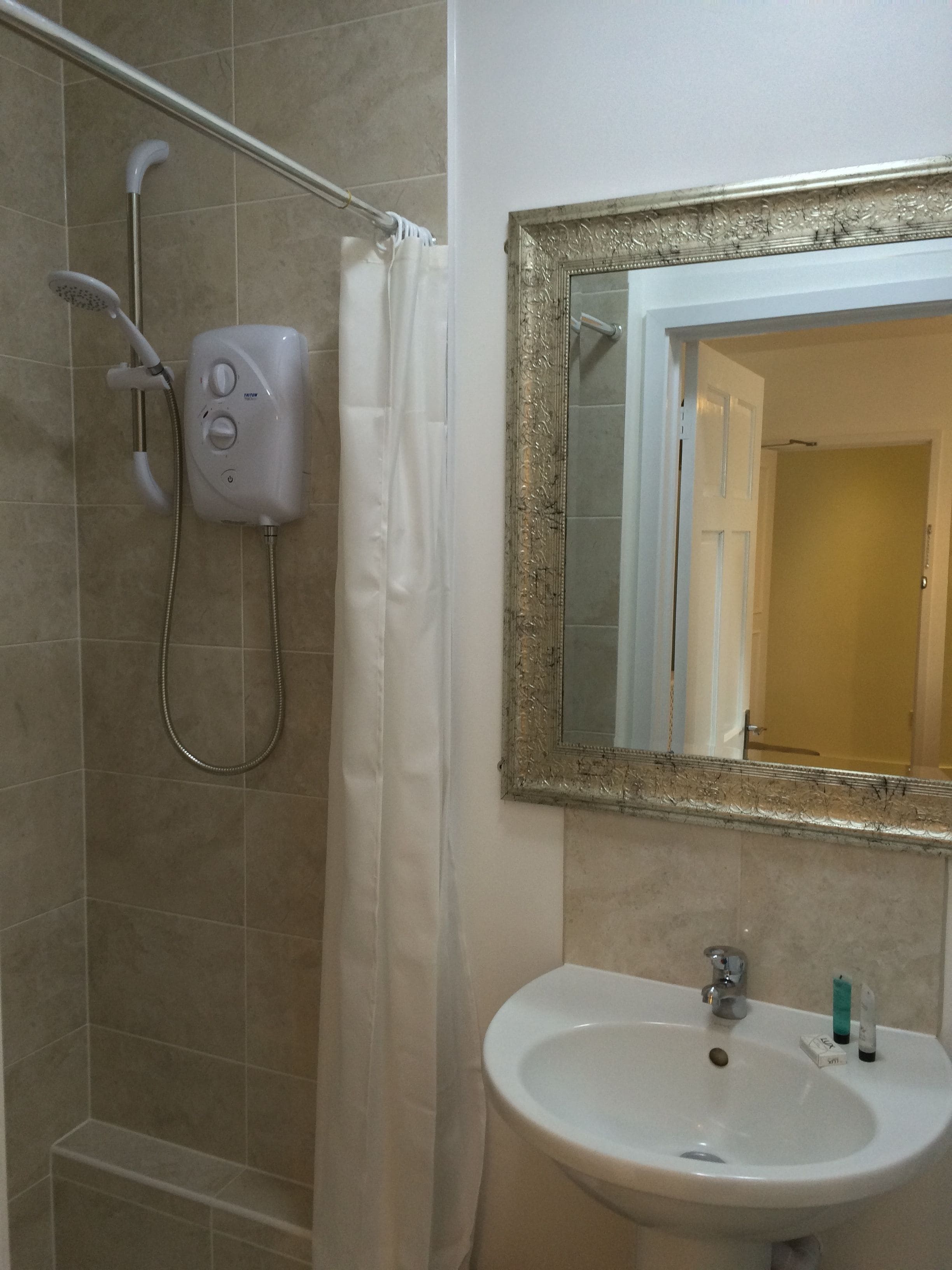 free toiletries, hair dryer, towels