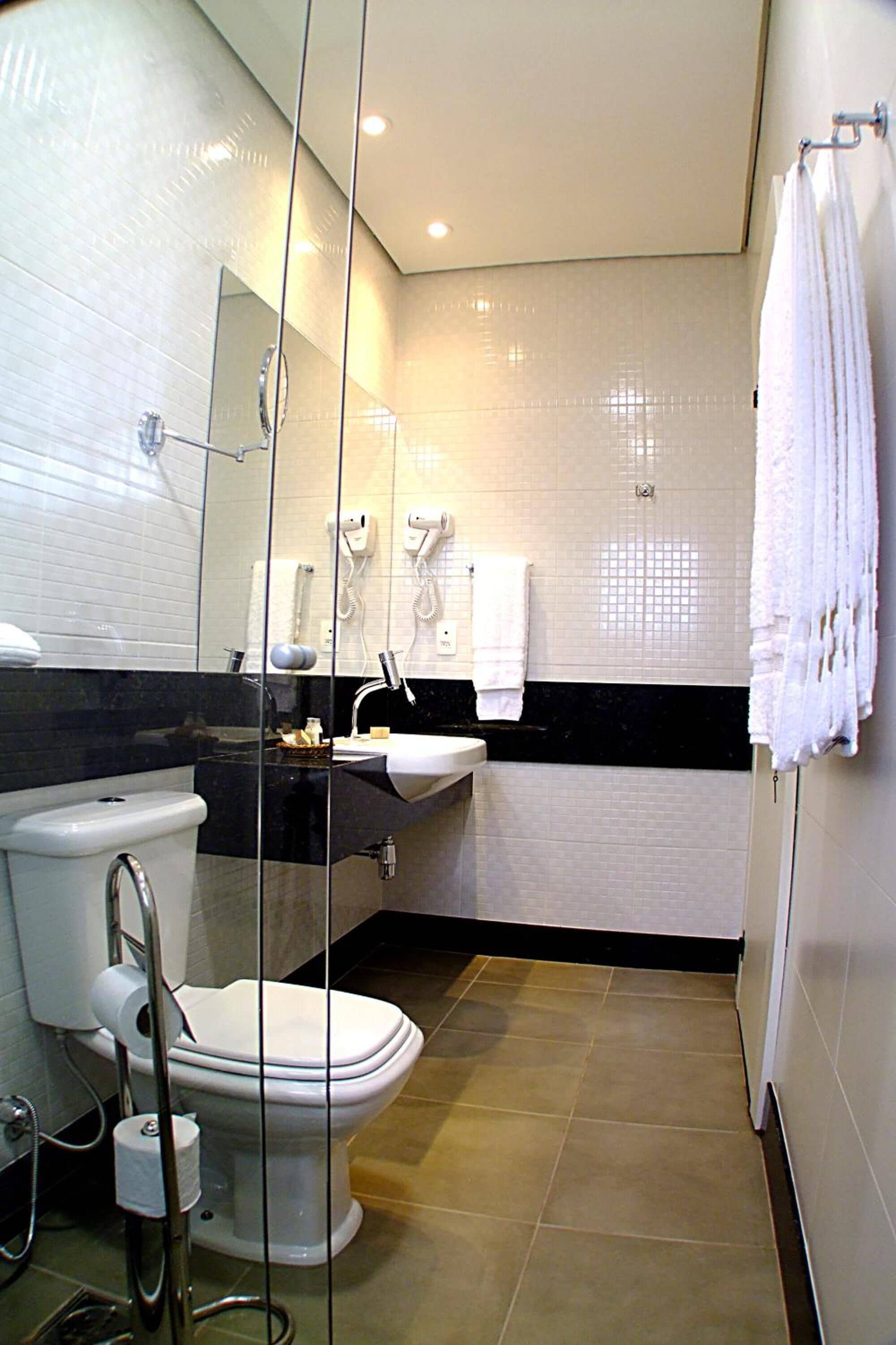 shower, slippers, towels