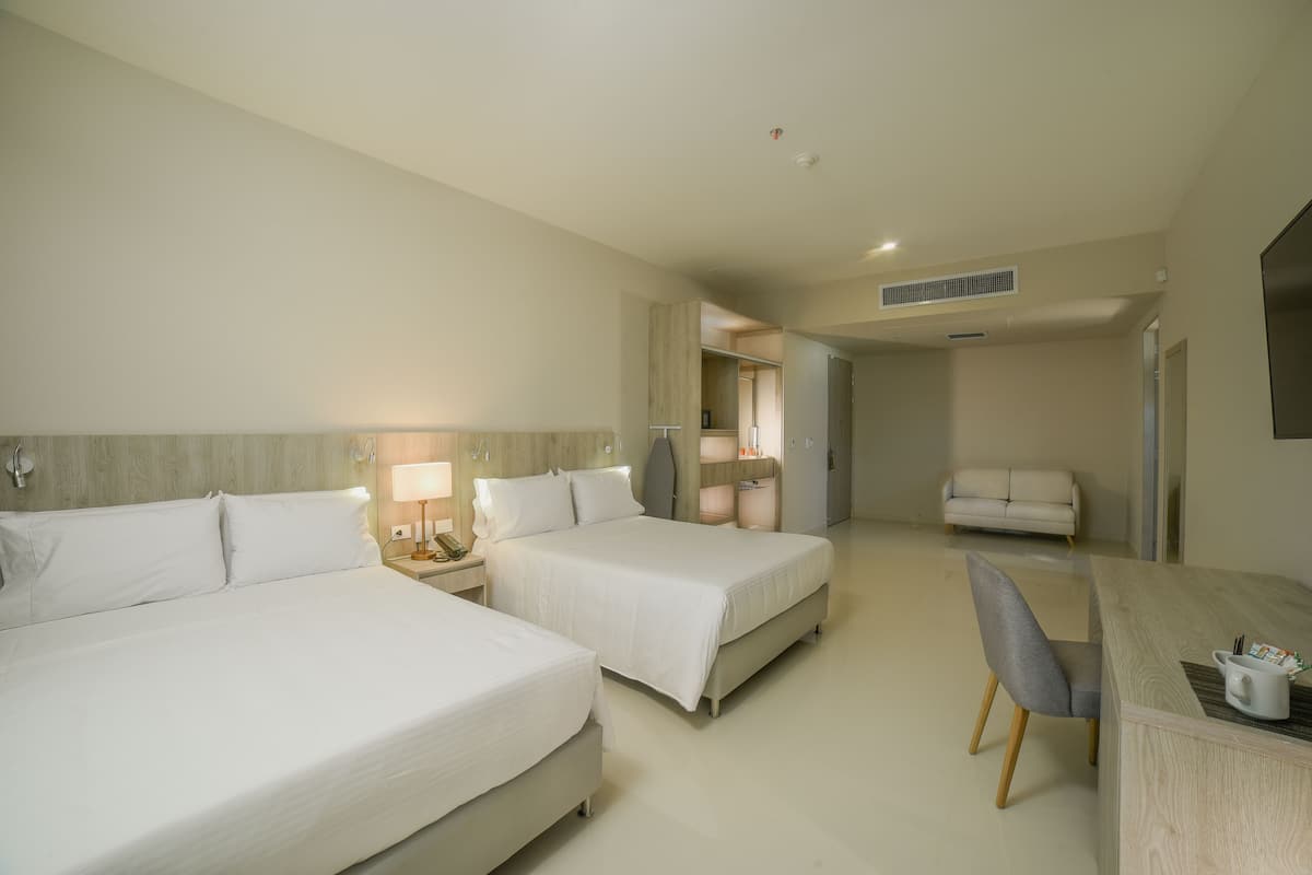 1 slaapkamer, luxe beddengoed, een minibar, een kluis op de kamer