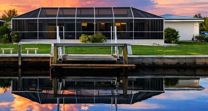 Waterfront Home with Private Heated Saltwater Pool and Dock, on Saltwater Canal