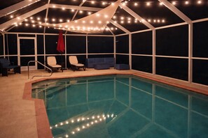 Outdoor pool, a heated pool