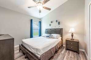 4 bedrooms, iron/ironing board, travel cot, free WiFi