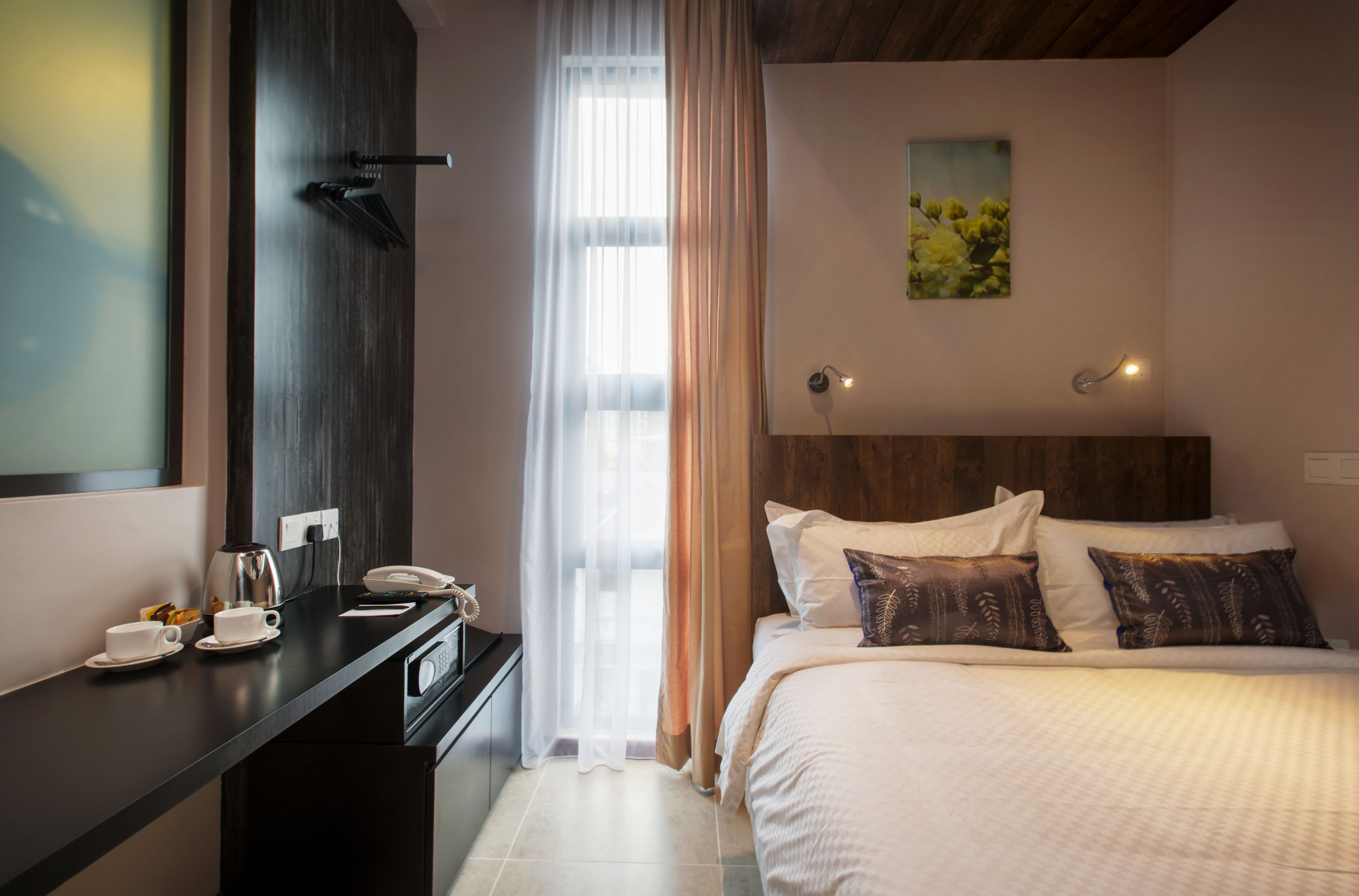 superior queen room with view | premium bedding, pillow-top beds, in-room safe, desk